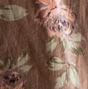 Light brown with pink flowers